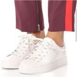 Rag & Bone R1 LIKE NEW White Leather Sneaker Tennis Shoe Size 37 Fits US 6.5